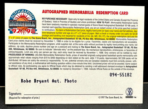 Kobe bryant 1997 the score - 1997-98,