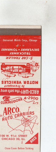 Vintage matchcover arco - arco, auto